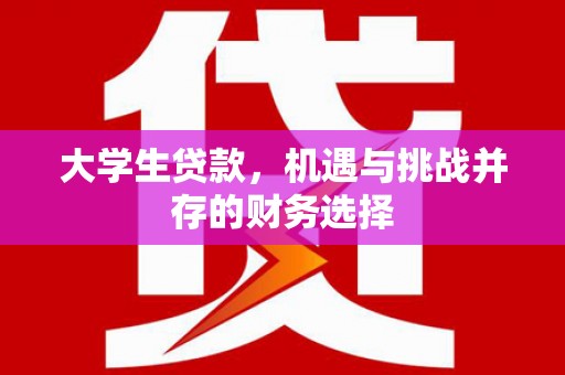 罗定大学生贷款，机遇与挑战并存的财务选择