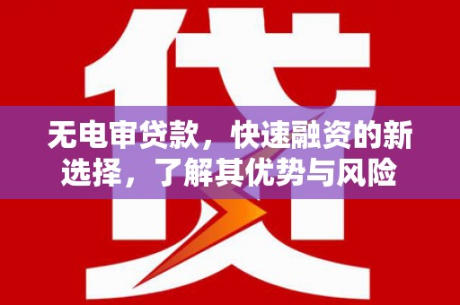 罗定无电审贷款，快速融资的新选择，了解其优势与风险