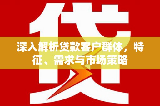 罗定深入解析贷款客户群体，特征、需求与市场策略