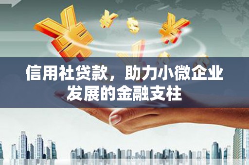罗定信用社贷款，助力小微企业发展的金融支柱