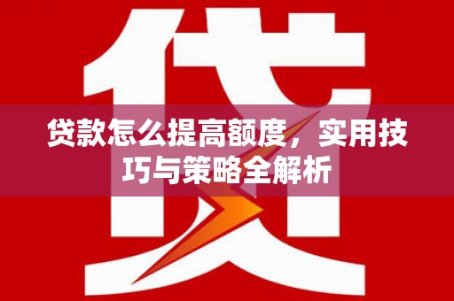 罗定贷款怎么提高额度，实用技巧与策略全解析