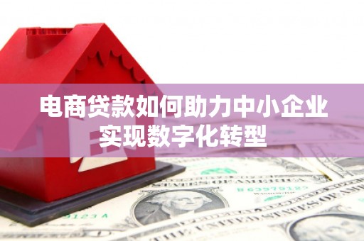 罗定电商贷款如何助力中小企业实现数字化转型