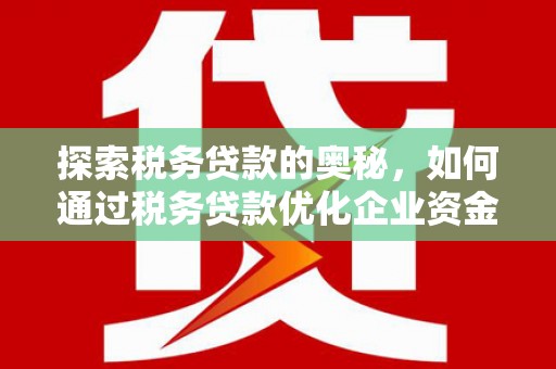罗定探索税务贷款的奥秘，如何通过税务贷款优化企业资金流