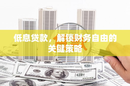 罗定低息贷款，解锁财务自由的关键策略