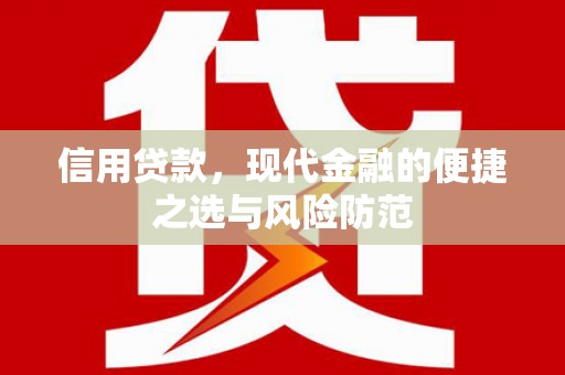 罗定信用贷款，现代金融的便捷之选与风险防范