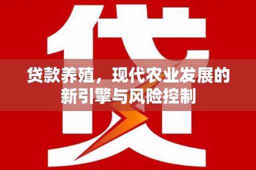罗定贷款养殖，现代农业发展的新引擎与风险控制