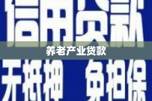 罗定养老产业贷款