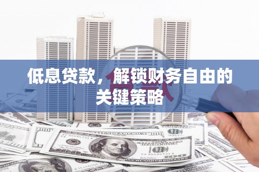 罗定低息贷款，解锁财务自由的关键策略