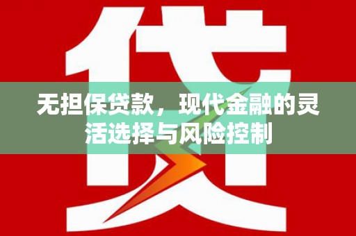 罗定无担保贷款，现代金融的灵活选择与风险控制
