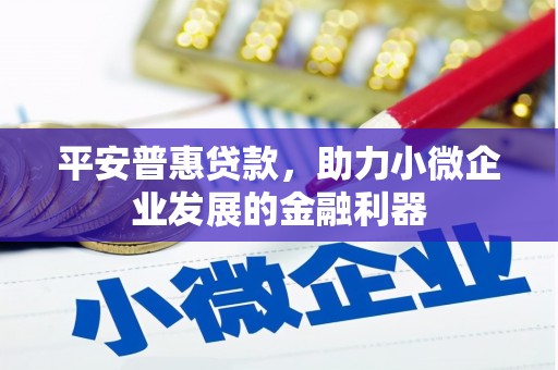 罗定平安普惠贷款，助力小微企业发展的金融利器